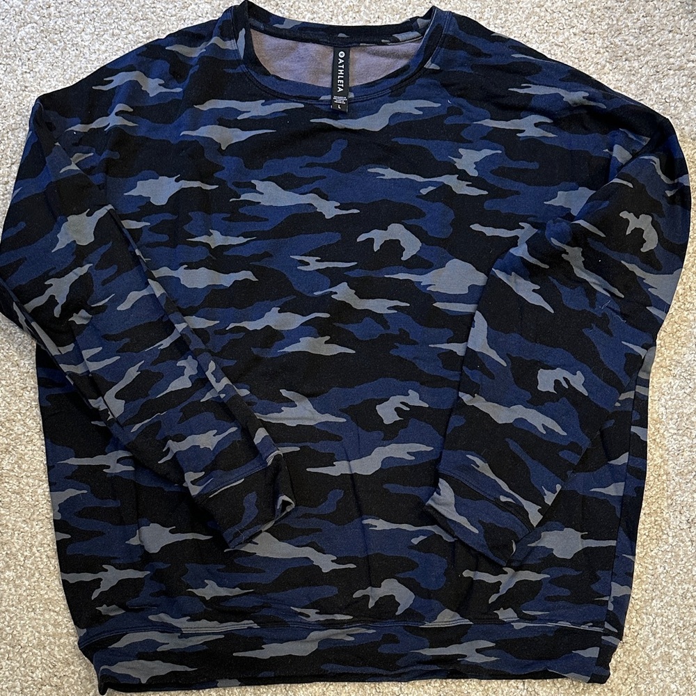 Athleta Blue Camo Sweatshirt